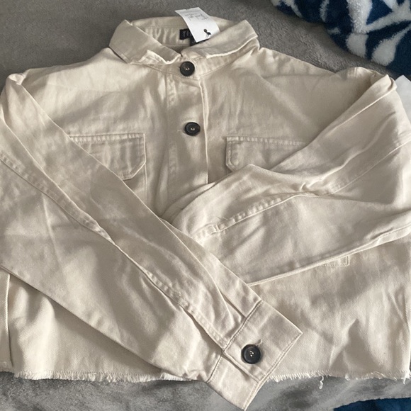 Beige Jean Jacket - Picture 2 of 7